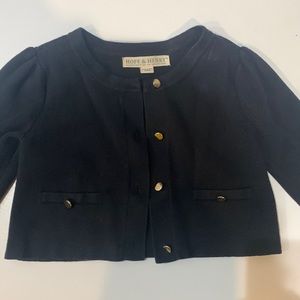 Hope & Henry Girls' Milano Stitch Cardigan Sweater - XXS - 2-3T